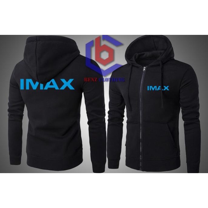 Jaket Hoodie Sweater IMAX Outerwear Pria Wanita Zipper Resleting Depan Polos Sablon Polyflek Korea