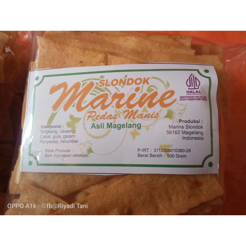 

Krupuk slondok singkong pedas manis cabai asli 500 gram khas Magelang