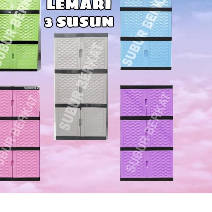 ✼ KARGO LEMARI PLASTIK LEMARI PAKAIAN KECE 3 susun ✩