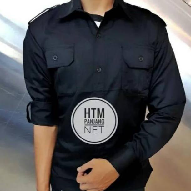READY KEMEJA PDH HITAM LENGAN PANJANG - KEMEJA PDL HITAM LENGAN PANJANG - BAJU PDH - BAJU PDL -KEMEJ