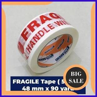 

sparepart Lakban FRAGILE Putih Plakban FRAGILE Isolasi 48mm x 90 yard 2 Inch 50 Micron 1F3