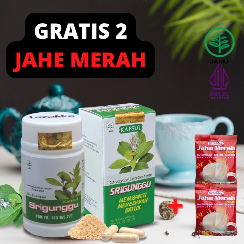 KAPSUL SRIGUNGGU Obat herbal ampuh mengobati batuk berdaha asma sesak napas gurah dengan kapsul srig