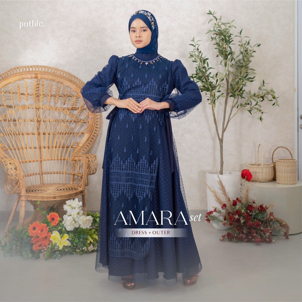 PUTHIC - AMARA ONE SET DRESS- READY STOCK - GAUN PESTA - GAUN WISUDA GAUN LAMARAN GAUN HIJAB