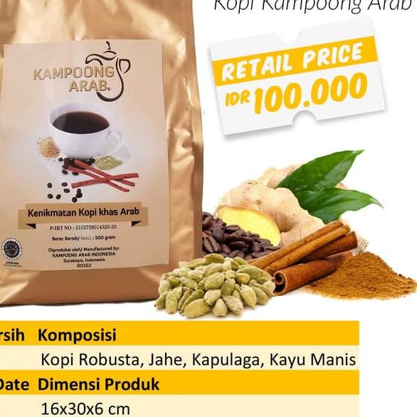 

❋ Kopi Kampoeng Arab Kemasan 500gr (Tanpa Gula) Kopinya Kopi Robusta ☜