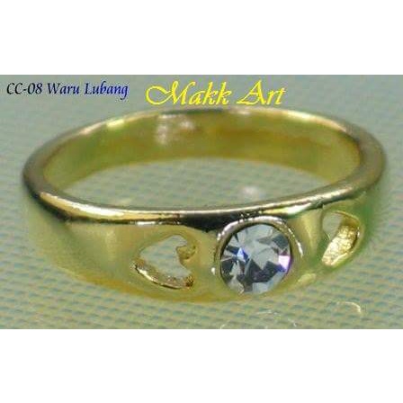 cincin Cor imitasi  CC-08A/S cincin Waru Lubang mata 1 kuning dan SUASA Lusinan