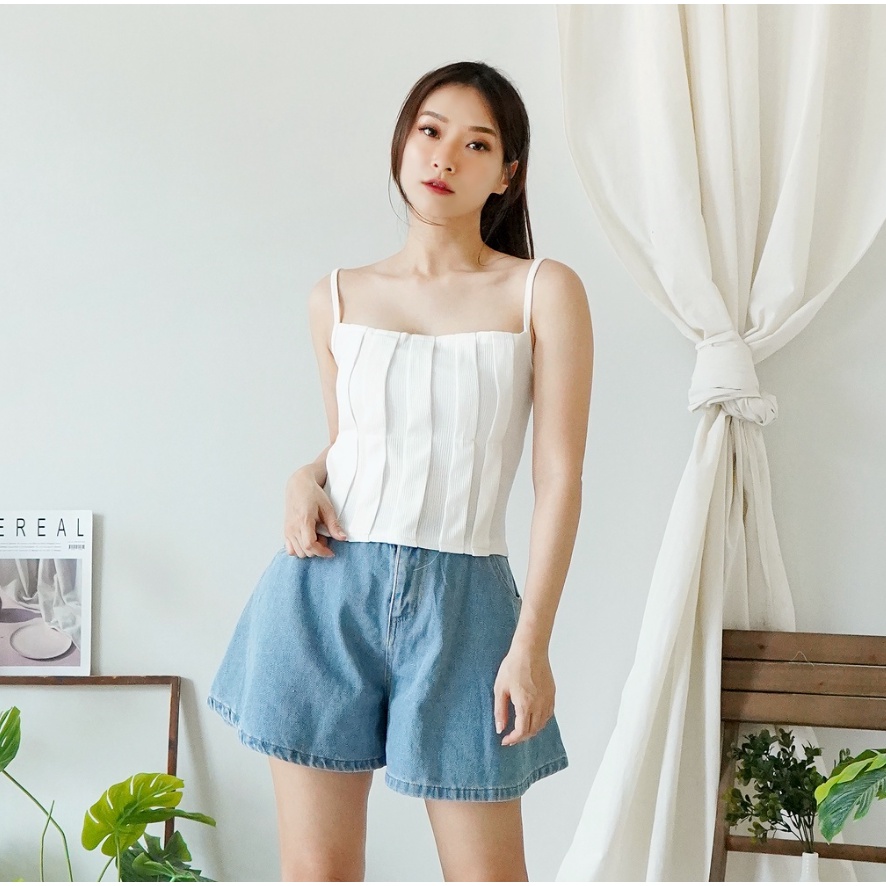 CAVALU Knit Korean Tank Top Crop Top Rajut Korea Tengtop Baju Atasan Wanita 231