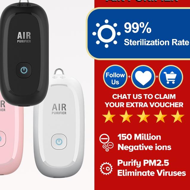 ➺ JAMAY M8 Air Purifier Personal Ionizer Portable Purifier Kalung Necklace Ion Negatif ♧
