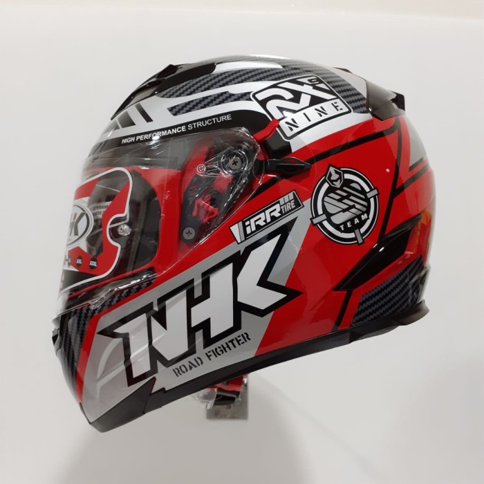 Terlaris Helm Nhk Rx9 Racer X Nhk Rx-9 Racer X Nhk Rx Nine Red Silver