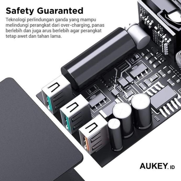 Aukey Charger 3 Port USB Quick Charge 3.0 Fast Charging PA-T14 casan aukey T14