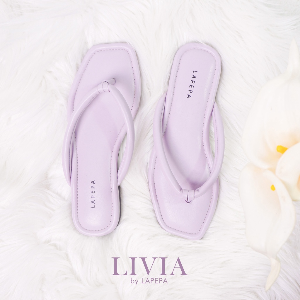 AVLINSTORE - tipe LIVIA Sandal Wanita Jepit Flat Cewek Teplek Kekinian Empuk