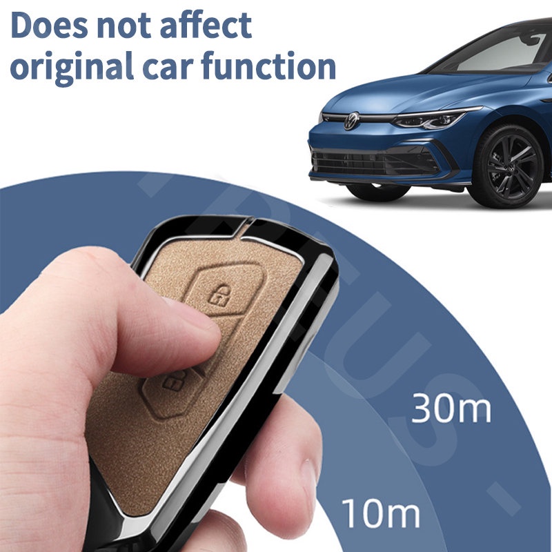 Volkswagen Zinc Alloy Kulit Case Kunci Mobil Full Wrap Cover Smart Key Protector Untuk Polo Volkswagen Golf Scirocco Beetle Passat CC T5