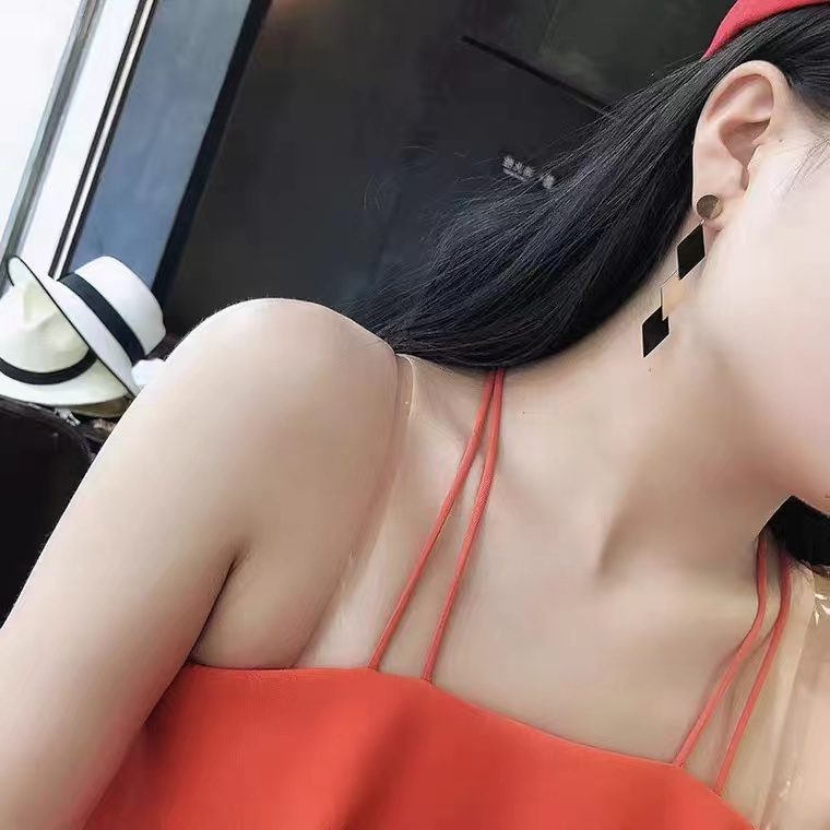 Anting Rumbai Aksen Berlian Gaya Jepang Untuk Wanita