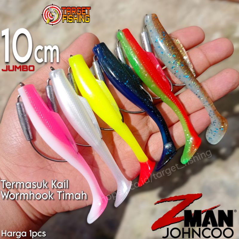 Soft Lure ZMAN JUMBO 10CM Pakai Wormhook Timah Umpan Casting Toman Haruan Kerandang