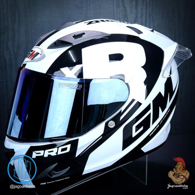 GM Helm Race Pro ZR650 Dark Single Visor Motif RacePRO
