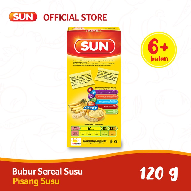 SUN MPasi Bubur Sereal Susu Pisang Susu