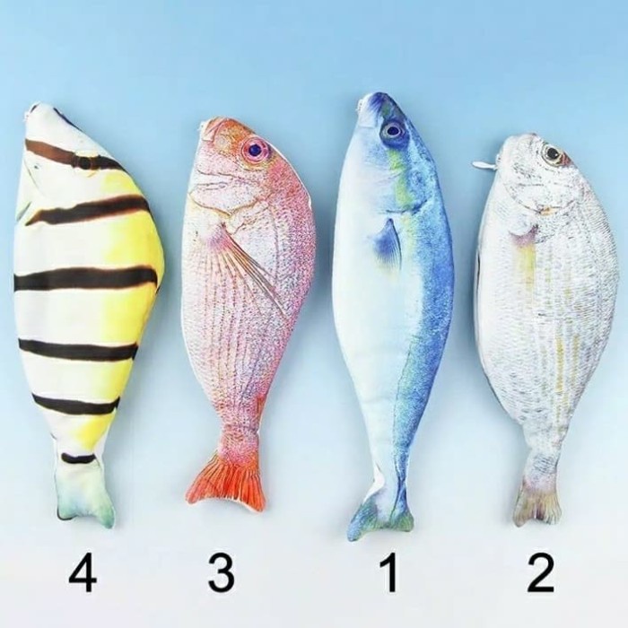 

BISA COD Tempat Pensil Unik Lucu Bentuk Ikan / Pencil Case / Dompet Unik