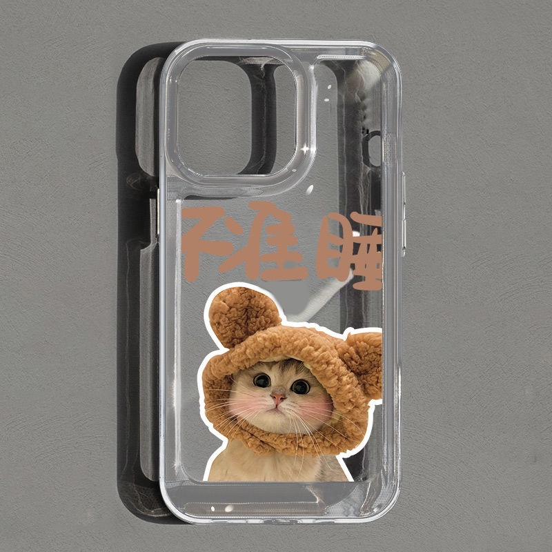 IPHONE Soft Case Kucing Anjing Lucu Kompatibel Untuk Casing Iphone14 13 12 Pro Max 11 XS XR X8 7 6S Plus Transparan TPU Silikon Shockproof Phone Cover