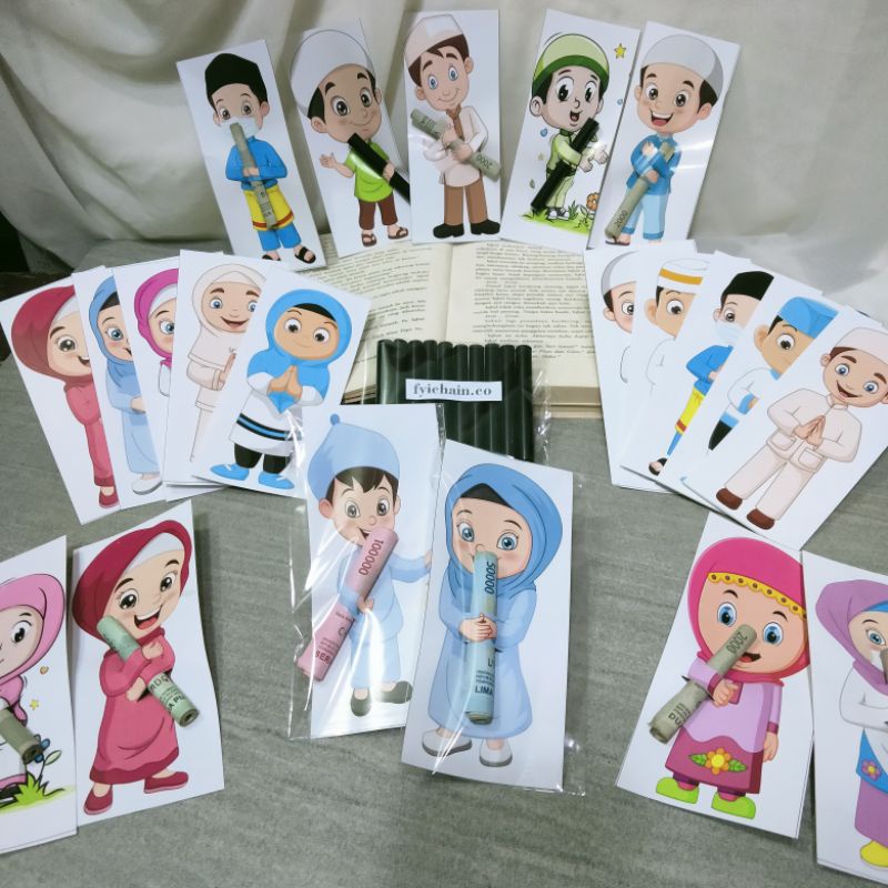 

amplop uang dipeluk motif santri 10pc mix random + free plastik