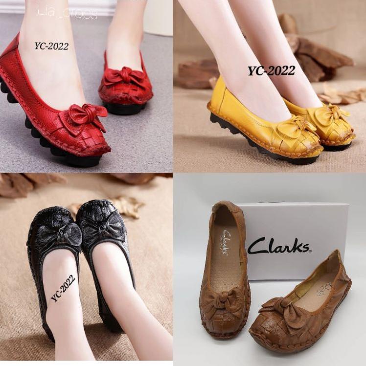 Booming Clraks new pita yc-2022 / sepatu clarks flat / Sspatu wanita clarks