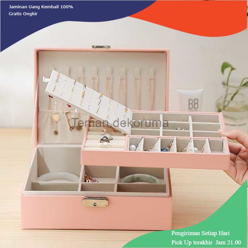 TD- TMP BLOONG Kotak Penyimpanan Perhiasan Storage Case Display 2 Layer - ZUZ-01