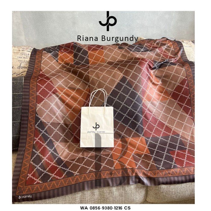 TERLARIS Jilbab/Kerudung/Hijab Journey Riana Series Terbaru - Burgundy