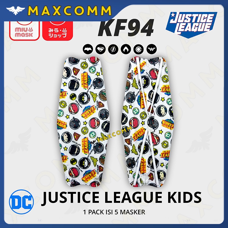 Masker MIU MASK Justice League KF94 Mask Anak (4Ply)