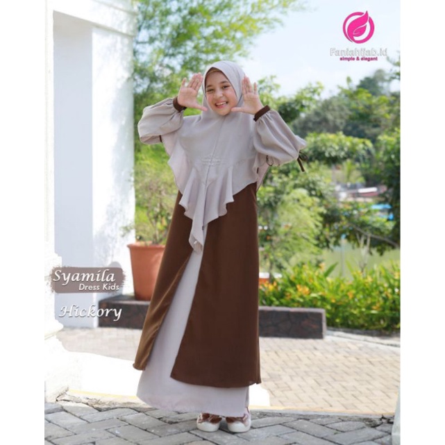 SARIMBIT SYAMIL SYAMILA/DRESS KIDS ONLY /ORY BY FANIA HIJAB