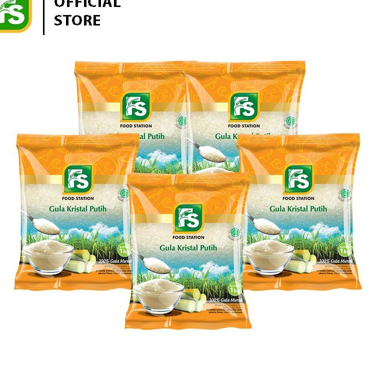 

✶ Food Station -FS Gula Pasir Premium 5 Pcs @1 Kg ➵
