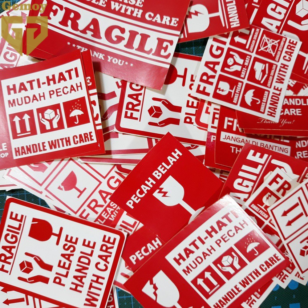 Stiker Fragile Siap Pakai