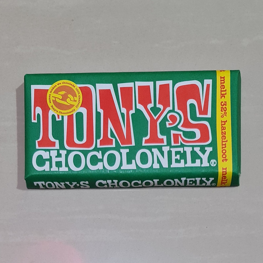 

Tony's Chocolonely Milk Chocolate Hazelnut Bar 180 Gram