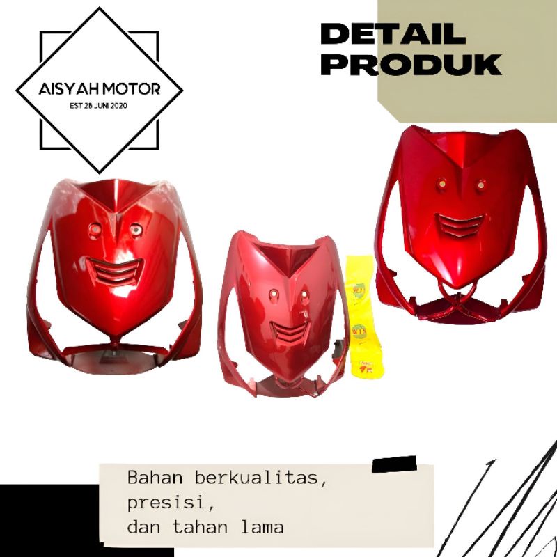 Cover Dasi Tameng Honda Beat Karbu Warna Merah