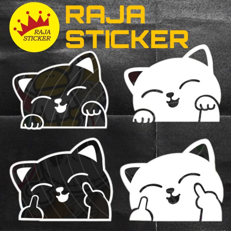 Sticker cutting stiker kucing lucu