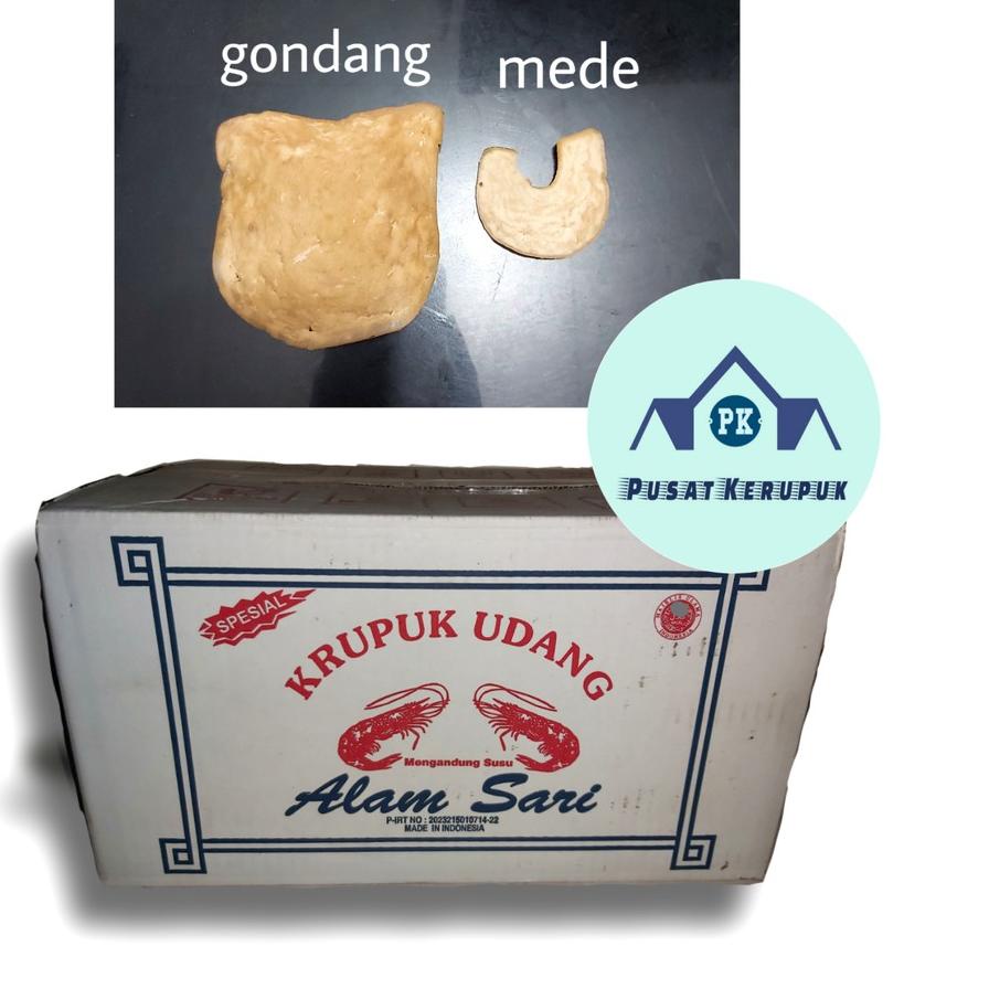 

✽ Kerupuk Udang Alam Sari/Krupuk Udang/Keripik Udang Mentah 5 kg/dus ♠