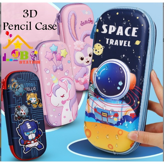 

BISA COD Tempat Pensil Kotak pensil Tepak 3D Timbul Hardcase Pencil Case Kulit