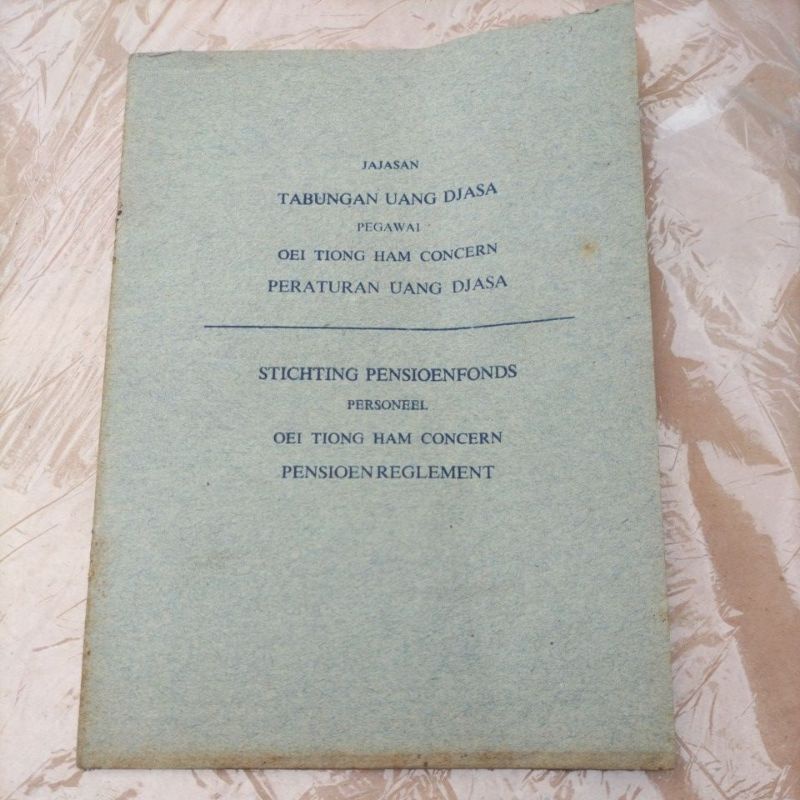 buku lama (raja gula) Oei Tiong ham concern