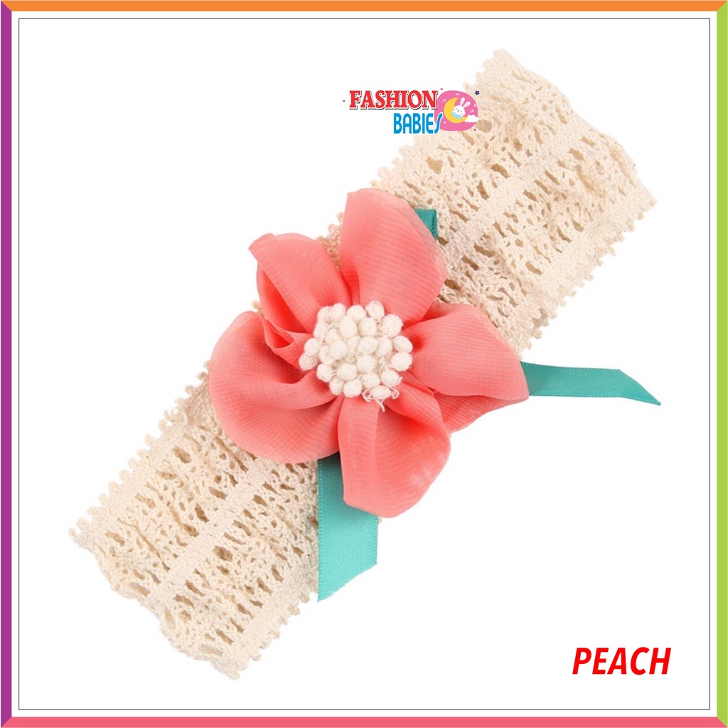 HEADPIECE FLOWER IMPORT | BANDANA FLOWER BANDO BABY GIRL ❤ Fashionbabies ❤