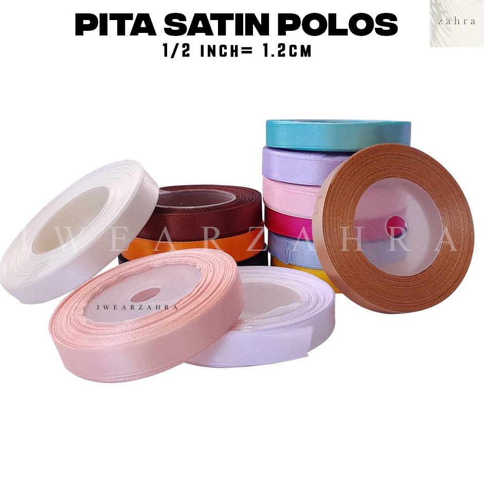 

V93 PITA SATIN POLOS 1/2 INCH - Ribbon Gift Bouquet Hiasan Buket Bunga Packing Packaging Hampers Hantaran Souvenir Sovenir Hadiah Kado Giftbox Roll Dekorasi Kerajinan Tangan Perlengkapan Sulam RESTOCK ㅃ