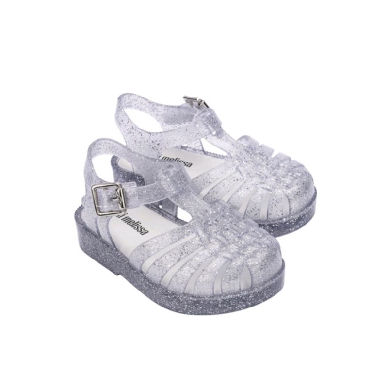 Mini Melissa Possession Shiny BB Glitter Clear Silver