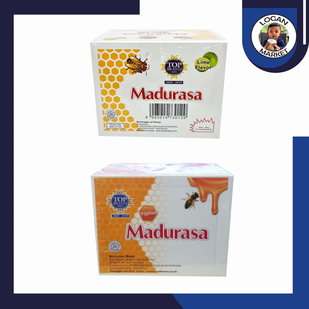 Madurasa Madu Rasa Murni Sachet 1 Box Isi 12 Sachet