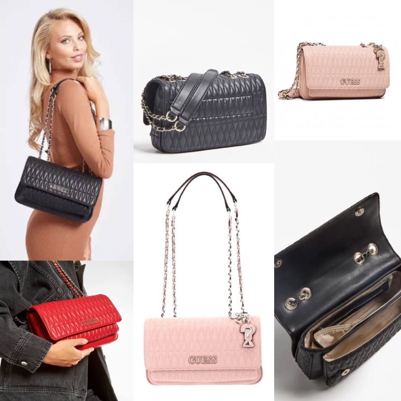 Guess Doha Double Chain Shoulder Bag / Tas wanita Guess / slingbag guess / Shoulder bag guess