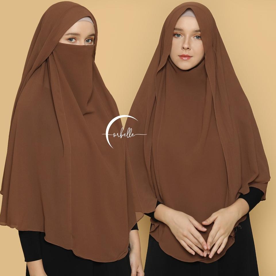 Rekomendasi KHIMAR HIJAB NIQAB SITI AISYAH • CADAR • BERGO SYAR'I JUMBO 2 LAYER