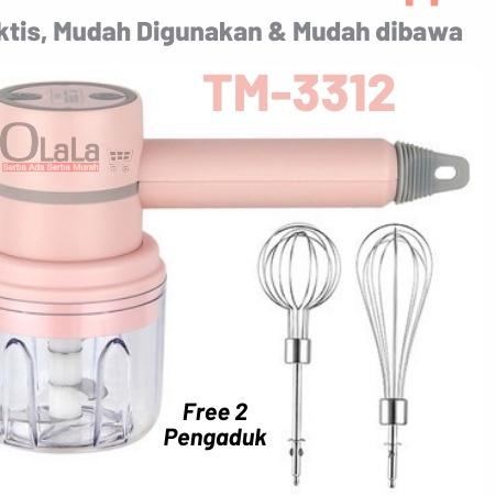 ❆ HAND MIXER BLENDER CHOPPER PORTABLE 3IN1 TUUMYY TM-3312 ✬