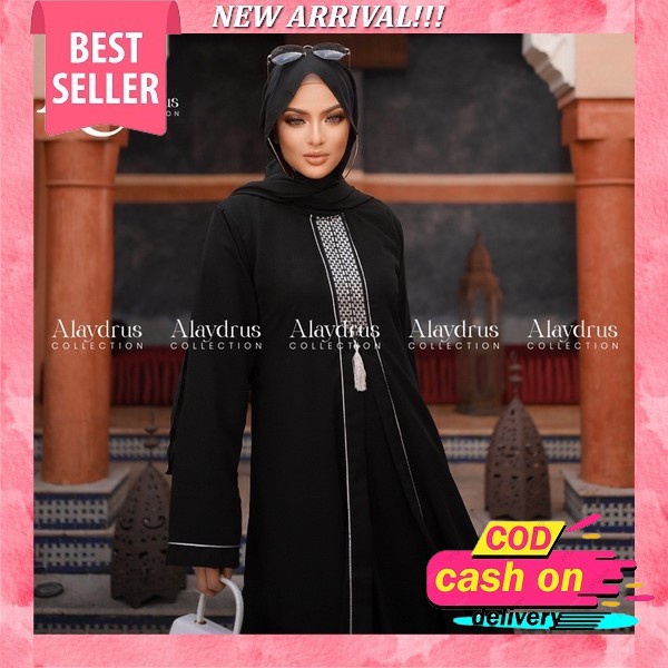 Model Gamis Terbaru 2023 Hitam Polos Simpel Modern Remaja Dress Eticha Wanita Muslim Pesta Elegan Me