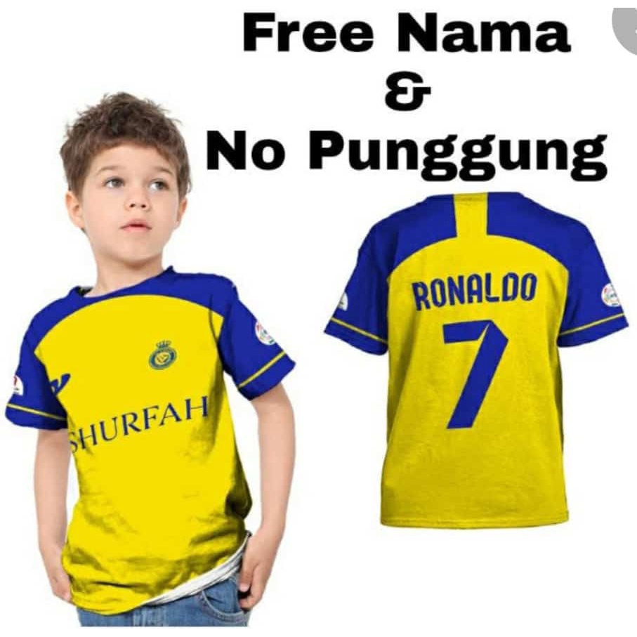 JERSEY AL NASR RONALDO ANAK 2-12 TAHUN