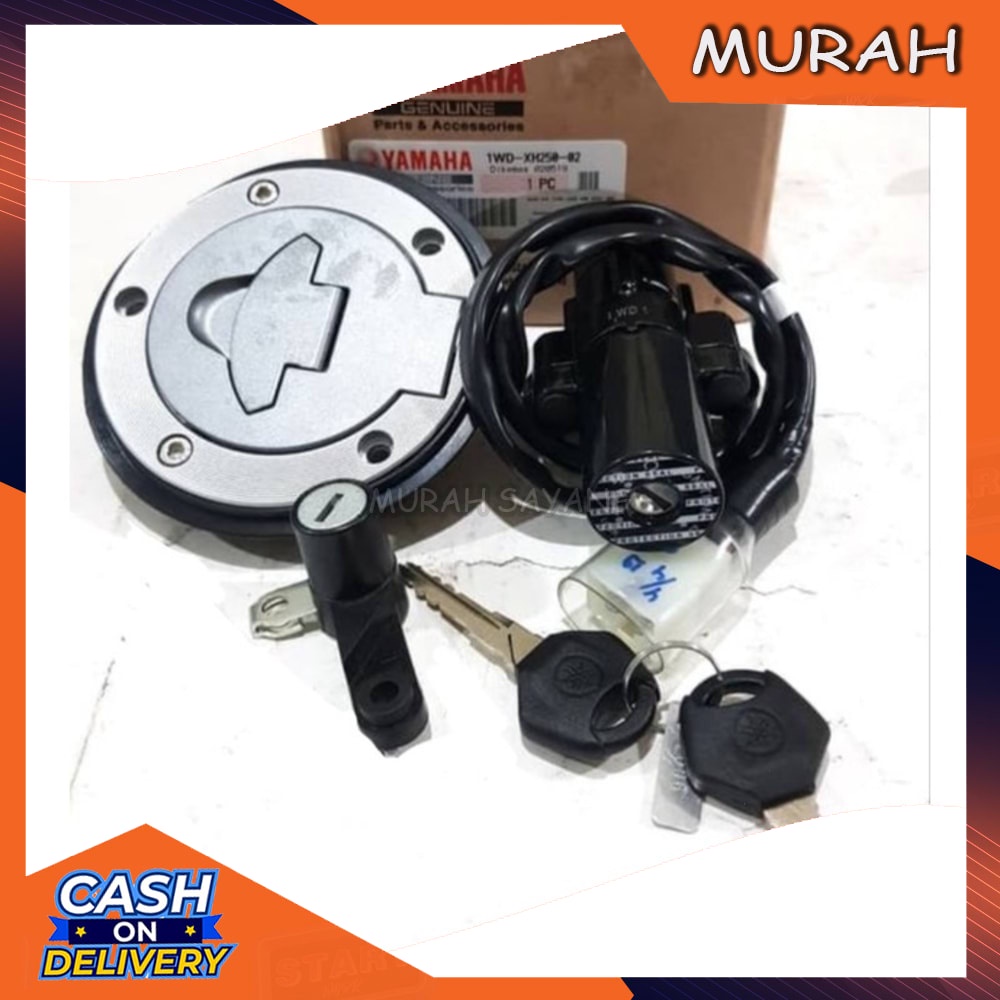 Kunci Kontak Key Set + tutup tangki set Yamaha R25 - R 25 - MT25 - MT 25 ORIGINAL Promo Distributor 