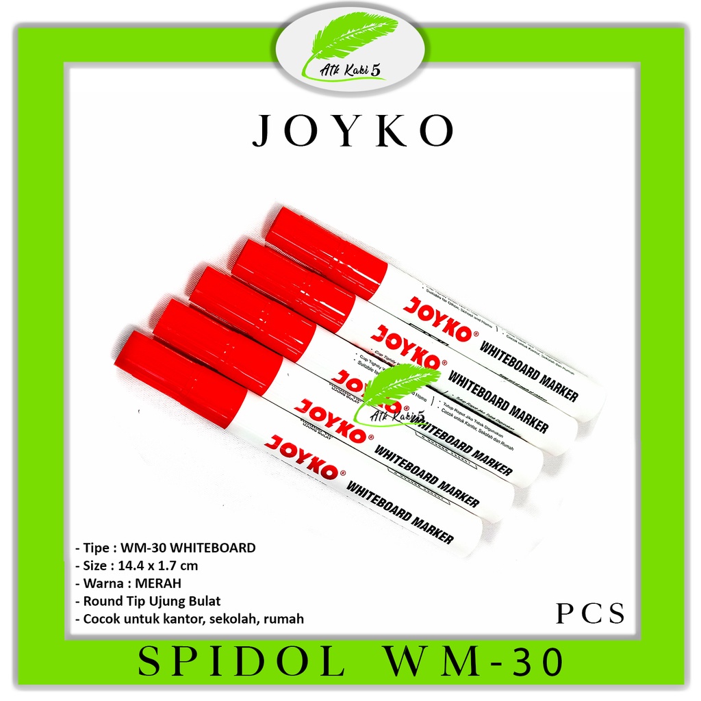 

JOYKO - Spidol Papan Tulis - WM-30 Merah - Pcs