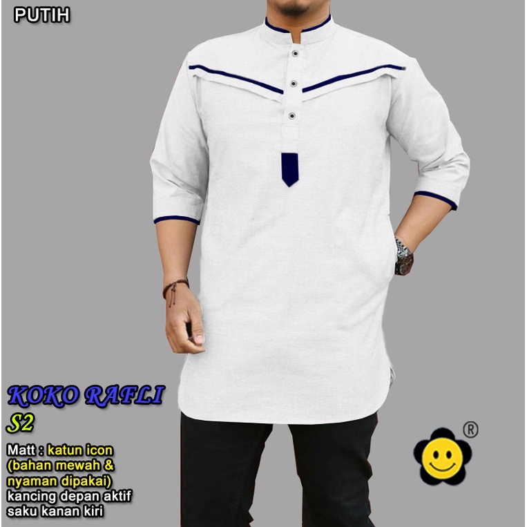 CTN Baju muslim koko RAFLI S2 new Bahan katun icon best seller