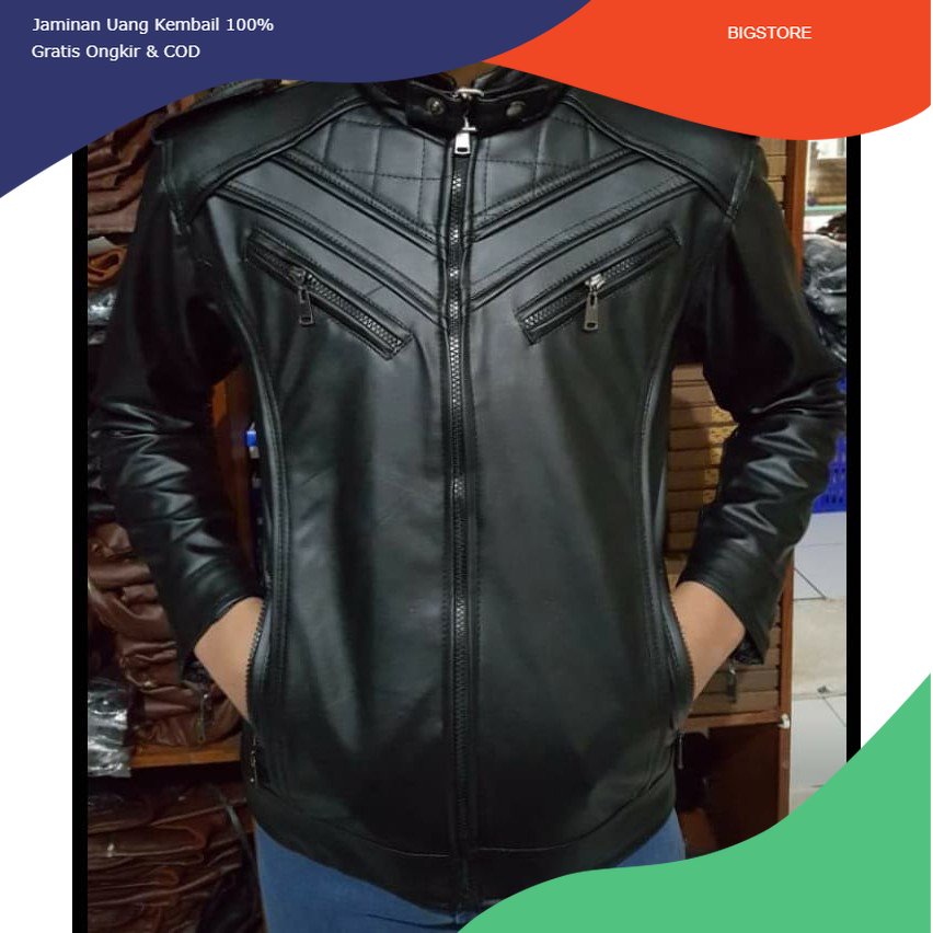 JAKET PRIA Trend Line Motor Racing Biker Distro Laki Laki Cowo Premium Murah