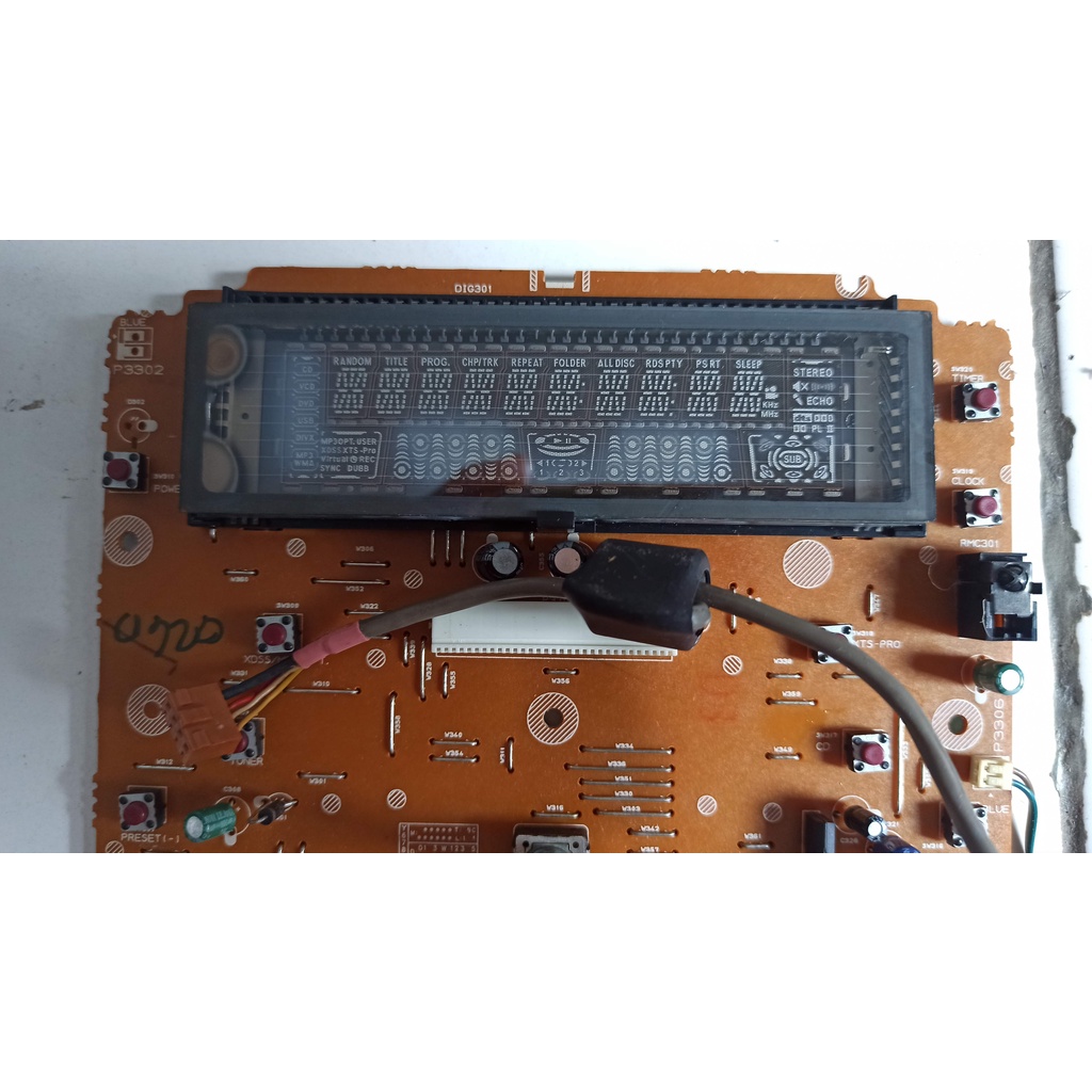 Panel Lcd Kontrol Tape compo HIFI LG MDD72 (Kondisi bekas,masih ok)