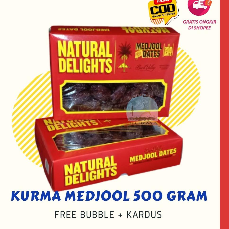 

◌ Kurma Medjool California 500 Gram Jumbo / Natural Delights / Kurma Jumbo ♛